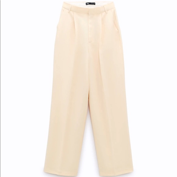 ZARA full length wide leg trousers/pants NWT - Picture 4 of 10
